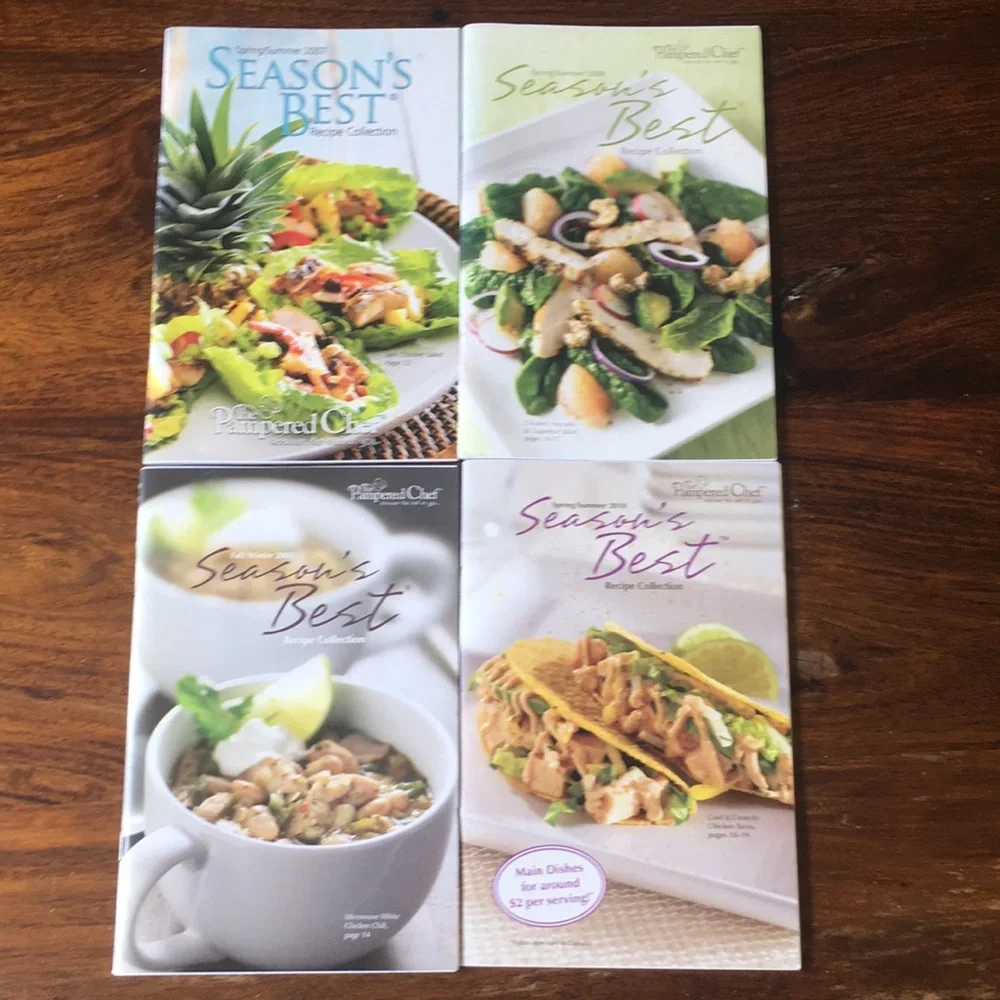 13 Pampered Chef ‘Season's Best’ + ‘Favorites’ Books Booklets 1992 - 2010